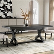 Bowery Hill Contemporary Wood Rectangular Dining Table in Black