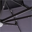 Bowery Hill Modern Aluminum LED 8' Gray Double Top Square Umbrella
