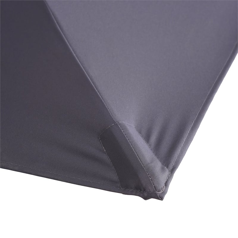 Bowery Hill Modern Aluminum LED 8' Gray Double Top Square Umbrella