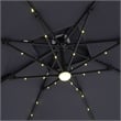 Bowery Hill Modern Aluminum LED 8' Gray Double Top Square Umbrella