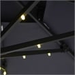 Bowery Hill Modern Aluminum LED 8' Gray Double Top Square Umbrella
