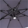 Bowery Hill Modern Aluminum LED 8' Gray Double Top Square Umbrella