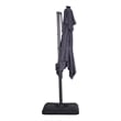 Bowery Hill Modern Aluminum LED 8' Gray Double Top Square Umbrella