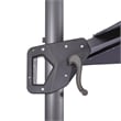 Bowery Hill Modern Aluminum LED 8' Gray Double Top Square Umbrella