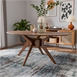 Bowery Hill Modern / Contemporary Wood Oval Dining Table in Walnut