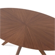 Bowery Hill Modern / Contemporary Wood Oval Dining Table in Walnut