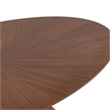 Bowery Hill Modern / Contemporary Wood Oval Dining Table in Walnut