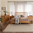 Bowery Hill Modern Oak Brown Queen Size 4-Piece Bobbin Bedroom Set