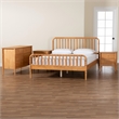 Bowery Hill Modern Oak Brown Queen Size 4-Piece Bobbin Bedroom Set
