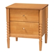 Bowery Hill Modern Oak Brown Queen Size 4-Piece Bobbin Bedroom Set