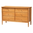 Bowery Hill Modern Oak Brown Queen Size 4-Piece Bobbin Bedroom Set