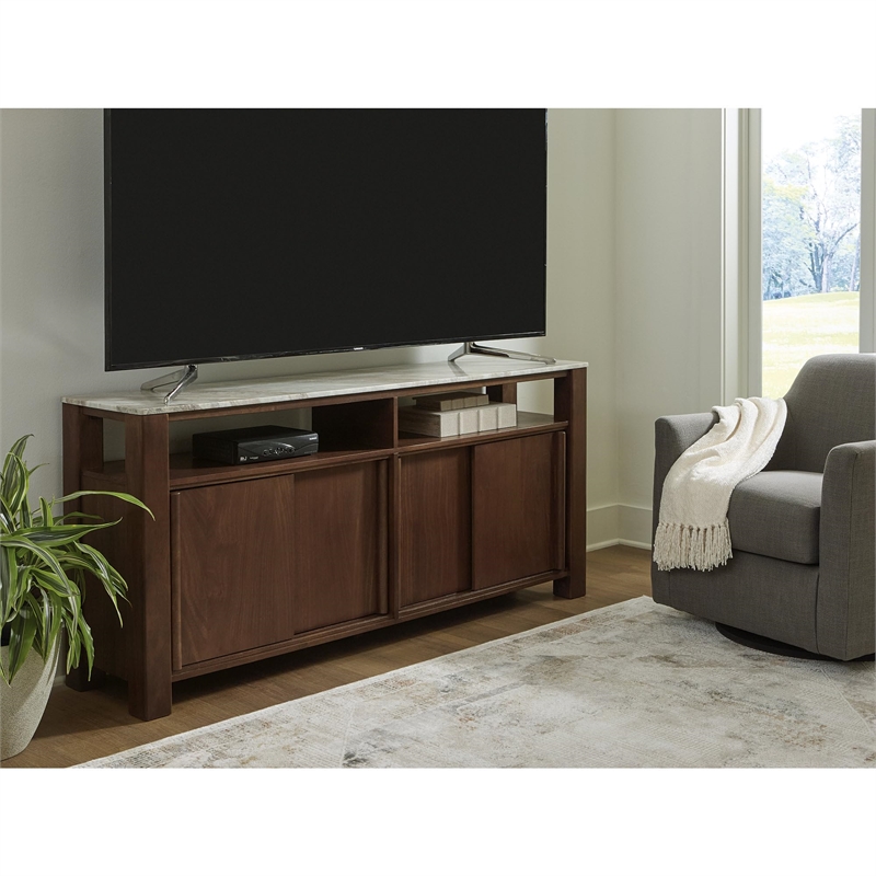 Bowery Hill Modern / Contemporary Dark Brown Finish Accent Cabinet