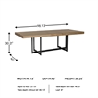 Bowery Hill Modern / Contemporary Light Brown Dining Extension Table