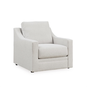 Bowery Hill Modern / Contemporary Corner-blocked Frame Beige Chair
