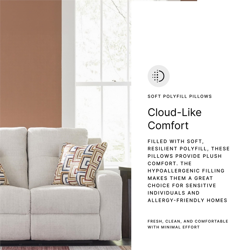 Bowery Hill Contemporary Beige Corner-blocked Frame Reclining Loveseat