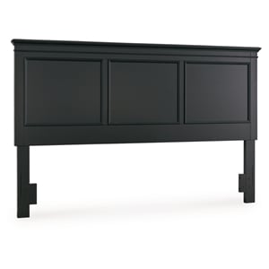 Bowery Hill Modern Black King/California King Panel Headboard