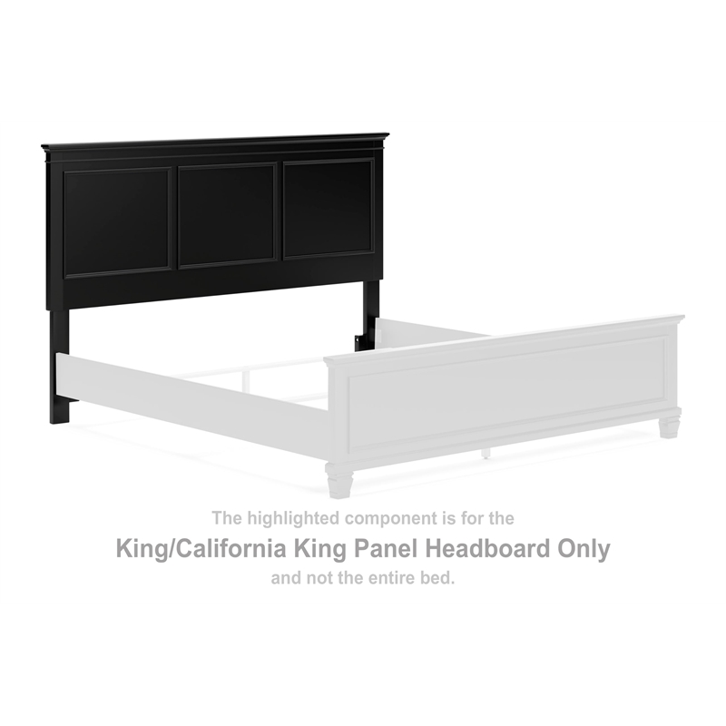 Bowery Hill Modern Black King/California King Panel Headboard