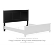 Bowery Hill Modern Black King/California King Panel Headboard