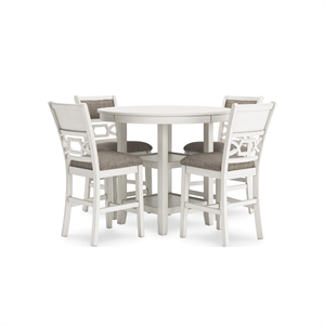 Bowery Hill Modern / Contemporary Antique White Dining Table Set