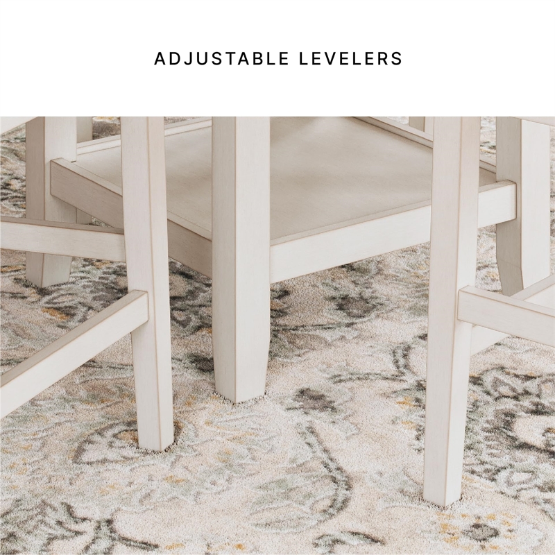 Bowery Hill Modern / Contemporary Antique White Dining Table Set