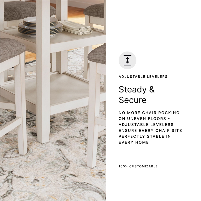 Bowery Hill Modern / Contemporary Antique White Dining Table Set