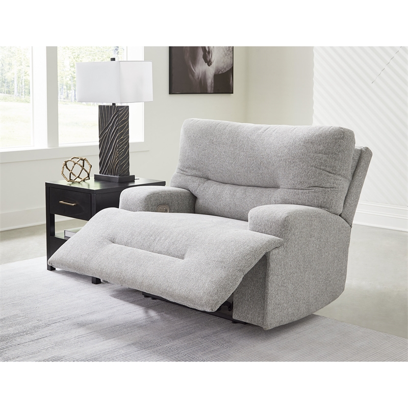 Bowery Hill Modern / Contemporary Pewter Polyester Power Recliner