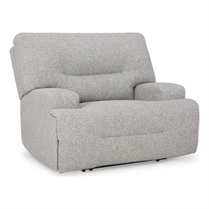 Bowery Hill Modern / Contemporary Pewter Polyester Power Recliner