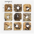 Bowery Hill Contemporary Wood Wall Decor In Natural Set of 9