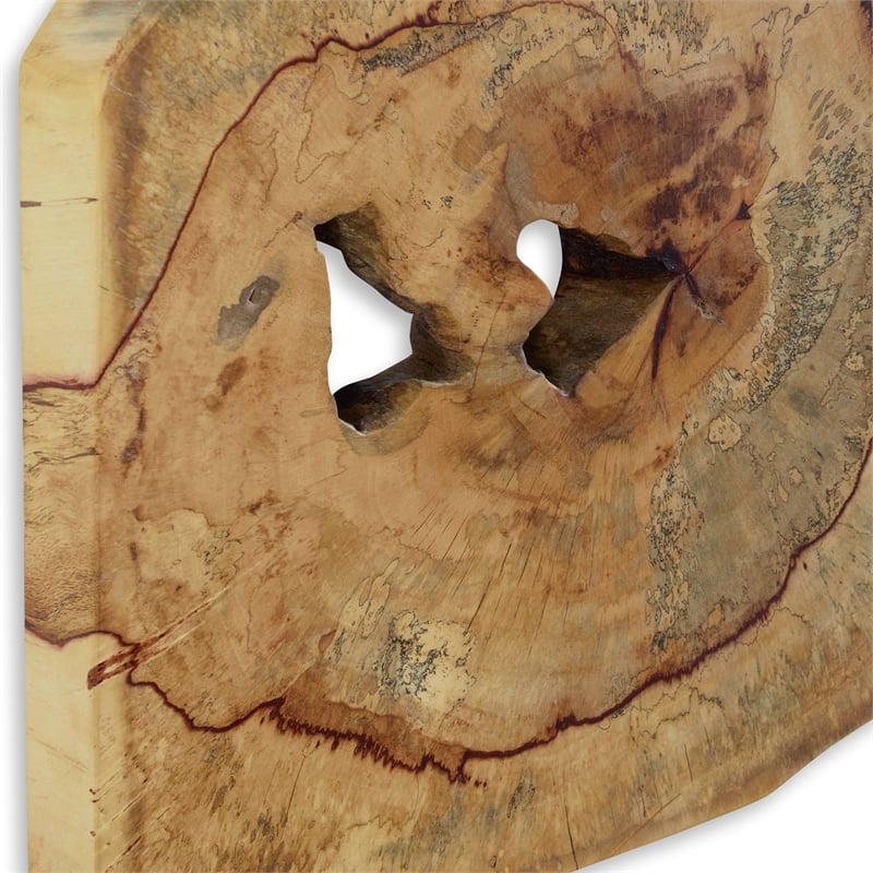 Bowery Hill Contemporary Wood Wall Decor In Natural Set of 9