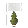Bowery Hill Modern / Contemporary Ceramic Table Lamp in Green