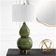 Bowery Hill Modern / Contemporary Ceramic Table Lamp in Green