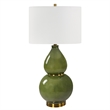 Bowery Hill Modern / Contemporary Ceramic Table Lamp in Green