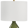Bowery Hill Modern / Contemporary Ceramic Table Lamp in Green