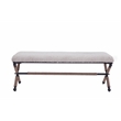 Bowery Hill 48 Inch Ivory Chunky Boucle Fabric Upholstered Accent Bench