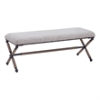 Bowery Hill 48 Inch Ivory Chunky Boucle Fabric Upholstered Accent Bench