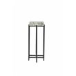 Bowery Hill White Genuine Marble Top 24-Inch Tall Modern Accent End Table