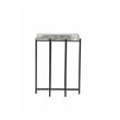 Bowery Hill White Genuine Marble Top 24-Inch Tall Modern Accent End Table