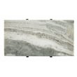 Bowery Hill White Genuine Marble Top 24-Inch Tall Modern Accent End Table