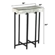 Bowery Hill White Genuine Marble Top 24-Inch Tall Modern Accent End Table