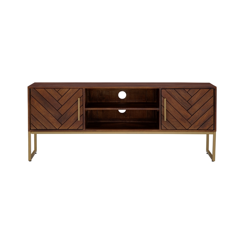 Bowery Hill Mid-Century Modern 2-Door Wood TV Stand for TVs up to 60