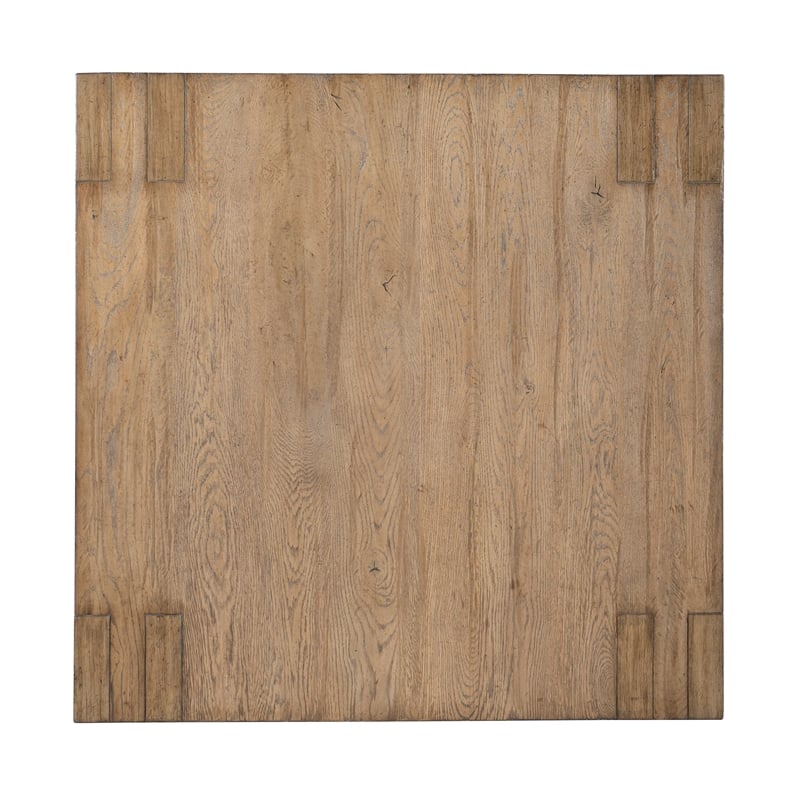 Bowery Hill Contemporary Square Cocktail Table in Brown Wood