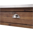 Bowery Hill Kitchen Cart with Stainless Steel Top - Barnwood Wire-Brush