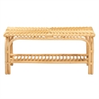 Bowery Hill Modern Bohemian Natural Brown Rattan Accent Bench