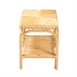 Bowery Hill Modern Bohemian Natural Brown Rattan Accent Bench
