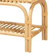 Bowery Hill Modern Bohemian Natural Brown Rattan Accent Bench