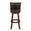 Bowery Hill Wood Extra Tall Swivel Bar Stool Cappuccino Finish