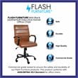 Bowery Hill Mid-Back LeatherSoft Executive Swivel Office Chair in Brown