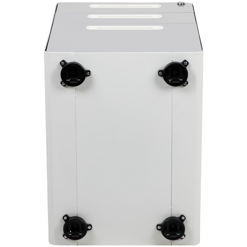 Bowery Hill Modern 3 Drawer Modern Mobile File Cabinet in White