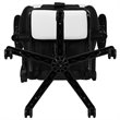 Bowery Hill Leather Racing Swivel Reclining Gaming Chair in Black and White