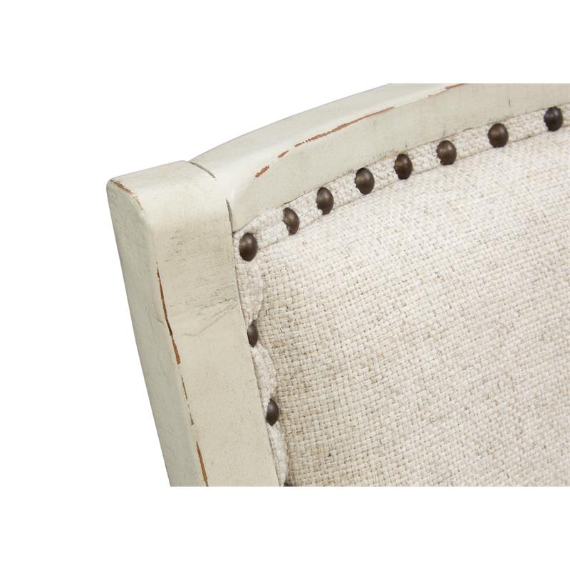 Bowery Hill Wood Dining Arm Chair with Upholstered Seat and Back (Set of 2)